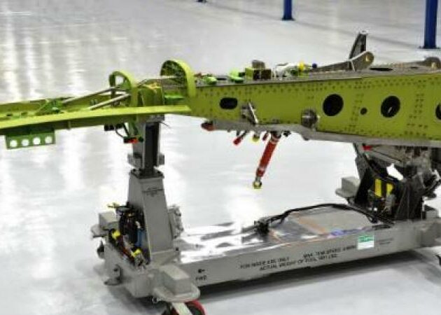 Spirit AeroSystems celebrates rollout of first test pylon for Bombardier CSeries aircraft program