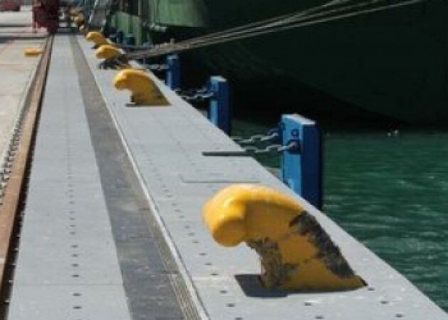 Container port gantry cranes made safer using novel design GRP cable tray fabricated