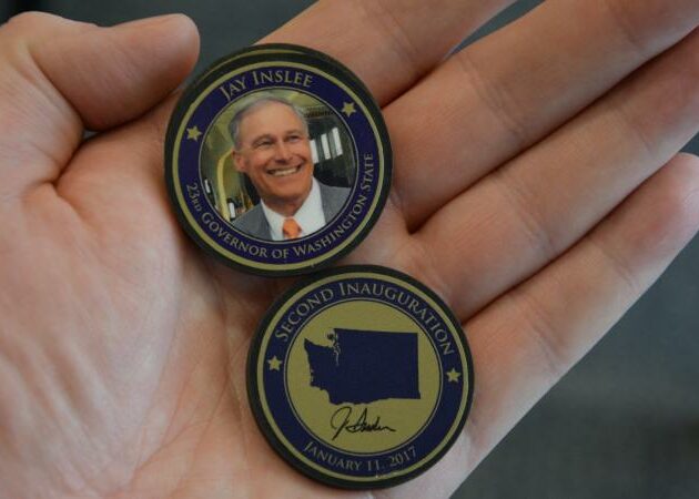Inaugural tokens made of aerospace carbon fiber composite scrap