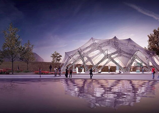Buga Fiber Pavilion, a robotically fabricated lightweight fiber composite structure