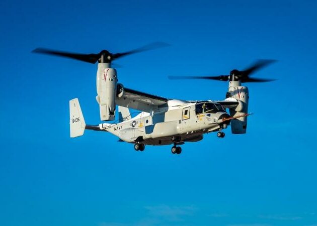 Bell Boeing CMV-22B Osprey successfully completes first flight