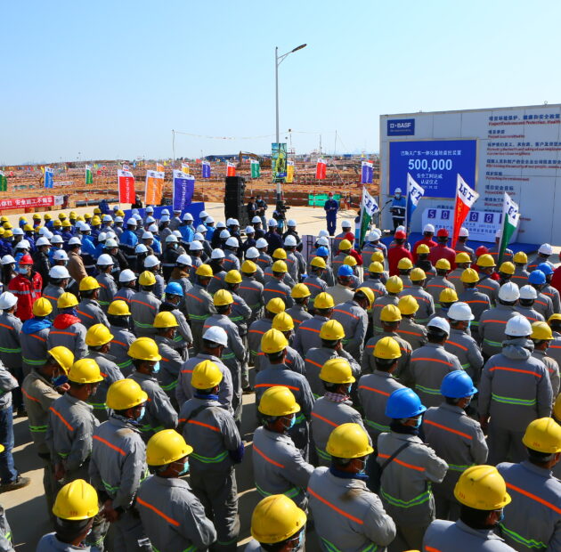 The initial phase of BASF Guangdong Verbund site achieved 500,000 safe working hours