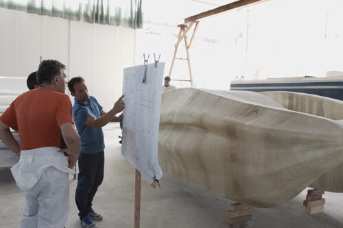 A 3D-printed boat made with a continuous-fibreglass thermoset material