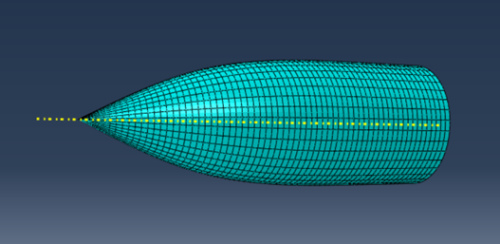 Modélisation numérique de la coiffe en matériaux composites -Crédit : Projet PERSEUS Arts et Métiers Angers