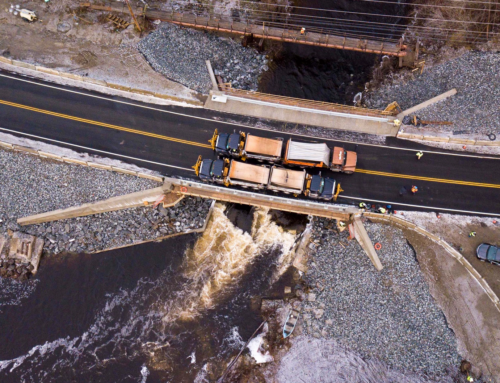 Grist Mill bridge open to traffic with AIT bridges composite beams