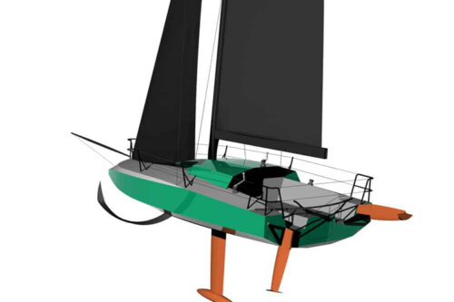 A new bio-based mini 6.5m racing yacht for the mini transat race