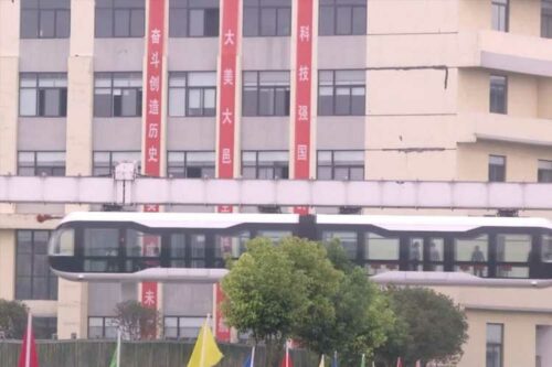 Glass-bottomed panda train debuts in China