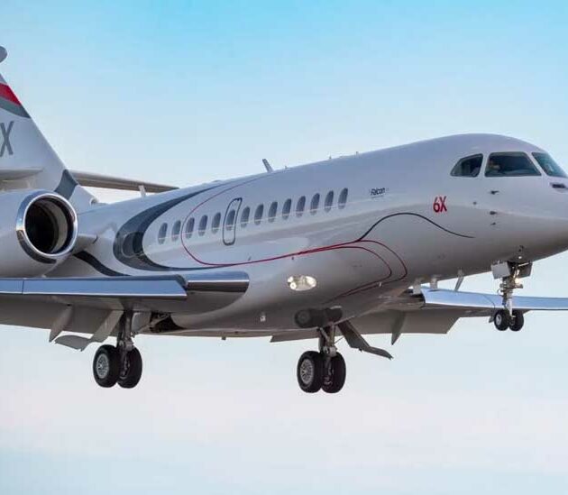 Premier vol réussi pour le troisième Falcon 6X