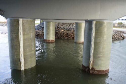 Bridge pier repair using Pilejax