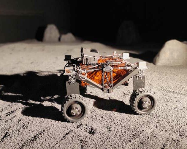 Lunar rover vehicle powered by continuous fiber reinforced composites