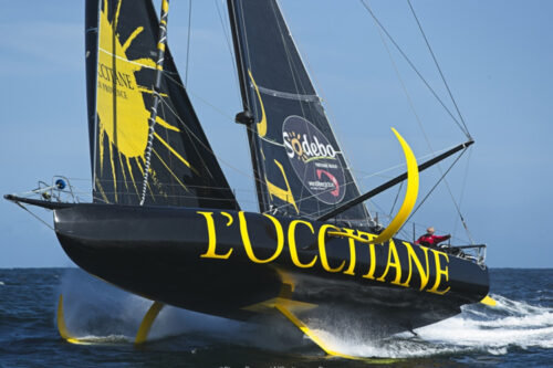 L’ex-Imoca L’Occitane en Provence d’Armel Tripon.
