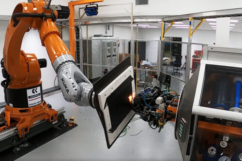 The robotic Automated Fiber Placement (AFP) cell at the Advanced Composites Technology Center