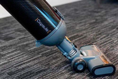 Halo presents "Capsule", the ultra-light carbon fiber cordless vacuum cleaner