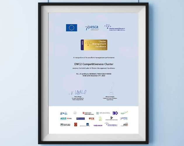 Le Pôle EMC2 obtient le renouvellement du « European Gold Label for Cluster Management Excellence »