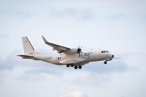 The Airbus C295 technology demonstrator of Clean Sky 2 makes its maiden flight