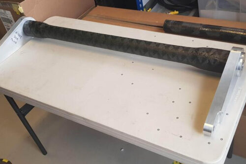 One of the prototype anti-roll bars produced on the AMRC’s MF Tech filament winding system.