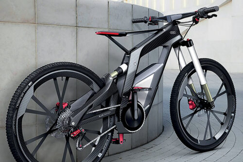 Audi's Wörthersee ebike : Elegant aesthetics unite with lightweight carbon fibre components.