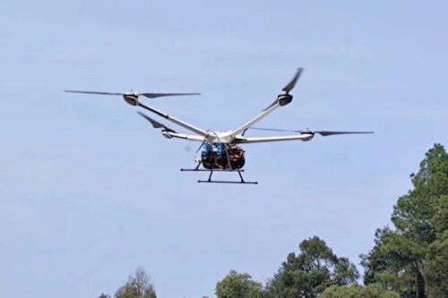 China's multi-rotor AR-20 drone completed hydrogen-powered flight test