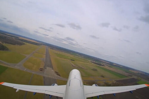Maiden flight of the scaled flight demonstrator