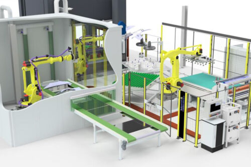 SMC press automation with integrated deburring cell Picture: Schmidt & Heinzmann GmbH & Co. KG