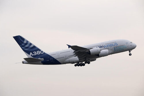 First A380 powered by 100% Sustainable Aviation Fuel takes to the skies