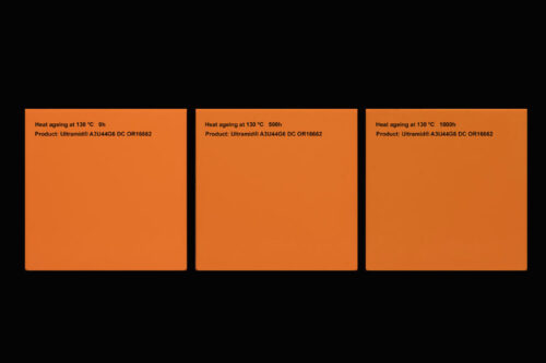 With Ultramid® A3U44G6 DC OR (PA66 - GF30 FR), BASF is expanding its portfolio of color-stable tailor-made engineering plastics for use in electric cars. The new PA66 type is flame-retardant and shines in bright orange. For the first time, it meets all the criteria of color stability and heat aging resistance. This enables long-lasting color coding, which is safety-relevant in the sensitive area of high voltages. The very low total halide content counteracts electrocorrosion and thus makes the product durable.