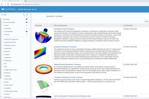 COMSOL completes the working environment for modeling and simulation projects with the Model Manager Server