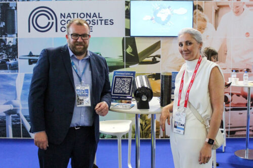 Luke Vardy, Cygnet Texkimp, and Jen Hill FCIM, Longworth - Sustainable Recycling Technology, for the launch of the Recycling Solution powered by DEECOM at JEC World 2022