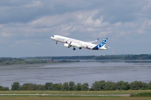 Airbus A321XLR takes off for the first time