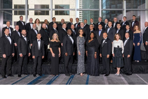 Boeing senior executives with the winning supplier company executives