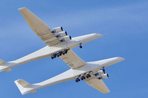 Stratolaunch Carrier Aircraft completes fifth flight with new pylon
