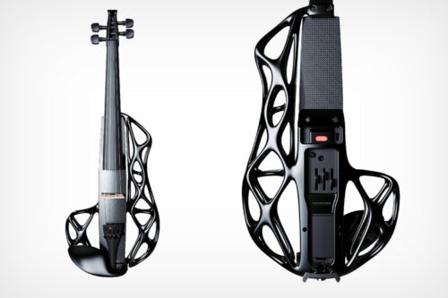 Stunning electric violin has a skeletal body made from 3D printed polyamide and carbon fiber