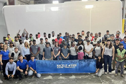 BlueWind celebrates the manufacturing of the thousandth nacelle