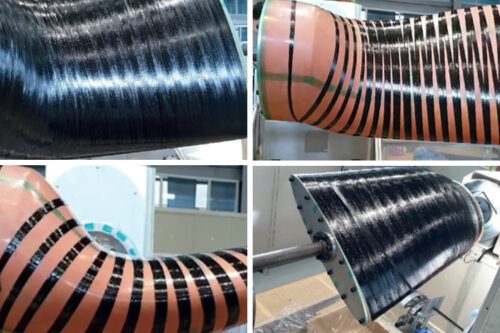 Filament winding process based on jet engine nozzle geometry for stealth aircraft