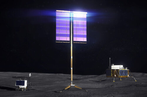 NASA has selected three companies to further advance work on deployable solar array systems for Moon