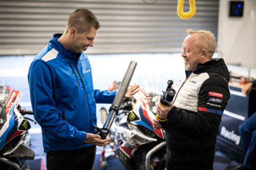 BMW and ZF collaborated to develop a carbon fiber telescopic motorcycle fork