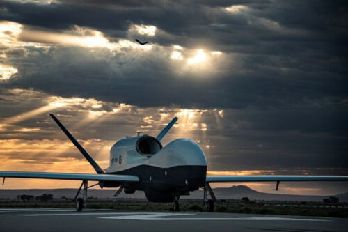 Australia’s first MQ-4C Triton on the runway in Palmdale, California. Credit: Northrop Grumman