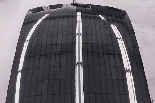 HP-RTM rooftop with integrated solar film