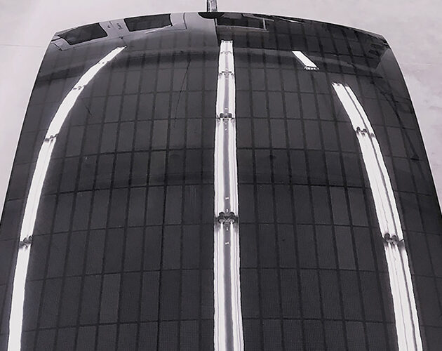 Seamless integration of solar film in FRP materials