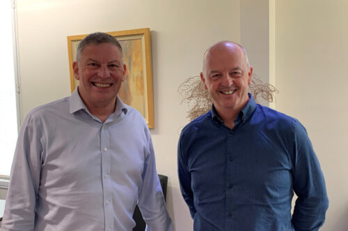Nigel Flowers (L) Managing Director of Sumitomo (SHI) Demag UK with David Raine, new member of the SDUK Board of Directors (effective December 1, 2022)