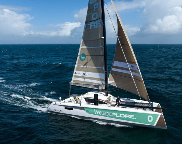 The We Explore catamaran, produced from 50% flax fibers, was ranked 2nd in its category on the Route du Rhum