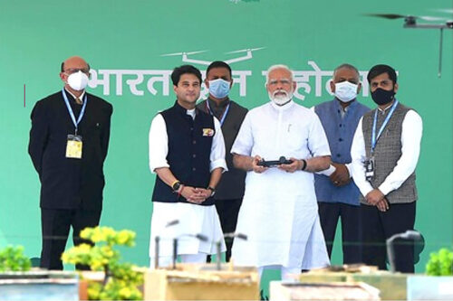 The event Bharat Drone Mahotsav 2022 (Indian drone festival) was inaugurated by the Prime Minister (PM) of India,