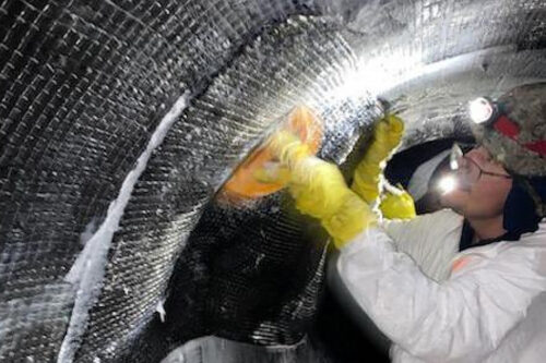 The Pittsburgh Water and Sewer Authority is updating key distribution pipes in the city’s water system with a carbon fiber reinforced polymer