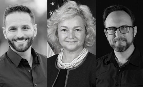From left to right: Caio Lo Sardo, Vice President at MITO® Material Solutions; Dr. Angela Hight Walker, Senior Scientist at the National Institute of Standards (NIST); Brett Goldsmith, PhD, Chief Technology Officer at Cardea.