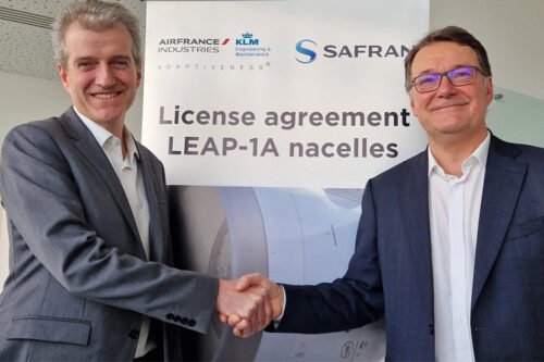 Safran et Air France Industries KLM Engineering & Maintenance signent un contrat de licence pour la maintenance, la réparation et la révision des nacelles de l’Airbus A320neo / LEAP-1A