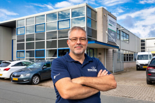 André van der Graaf, Product Manager, Perspect Benelux, outside the new Superwrap II Training Centre