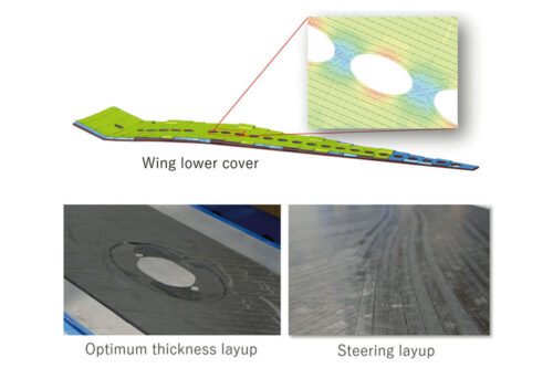 Fig.4: Optimum composite wing lower cover design