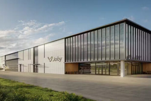 A render of Joby’s proposed manufacturing facility in Dayton, Ohio, which will support production of up to 500 electric vertical take-off and landing (eVTOL) aircraft per year. Joby Aviation image
