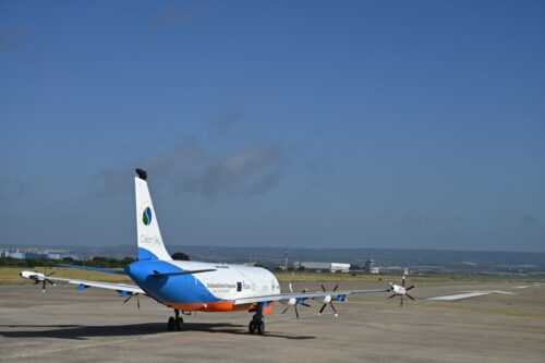 The DEP-SFD ready for take off for its maiden flight