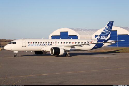 An Airbus with EireComposites parts